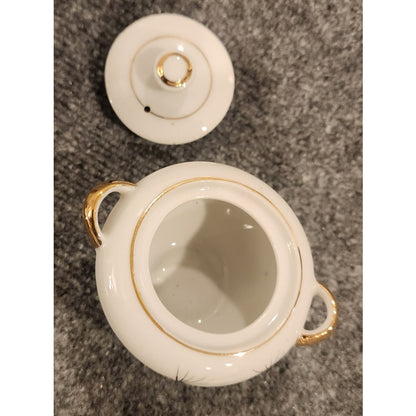 Vintage Japanese Pinecone Tea Set – Service for 4 + Cream & Sugar – Gold Trim
