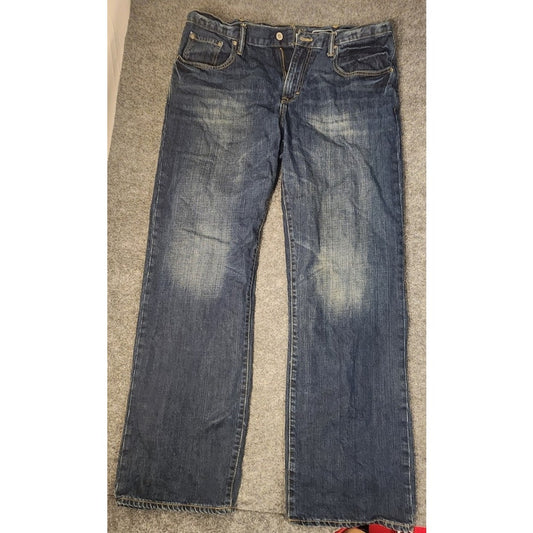 Old Navy Loose Fit Straight Leg Jeans Mens 38x36 Dark Wash Denim Blue Pants