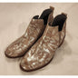 Seychelles Offstage Metallic Silver Gold Chelsea Ankle Booties Women's Size 8
