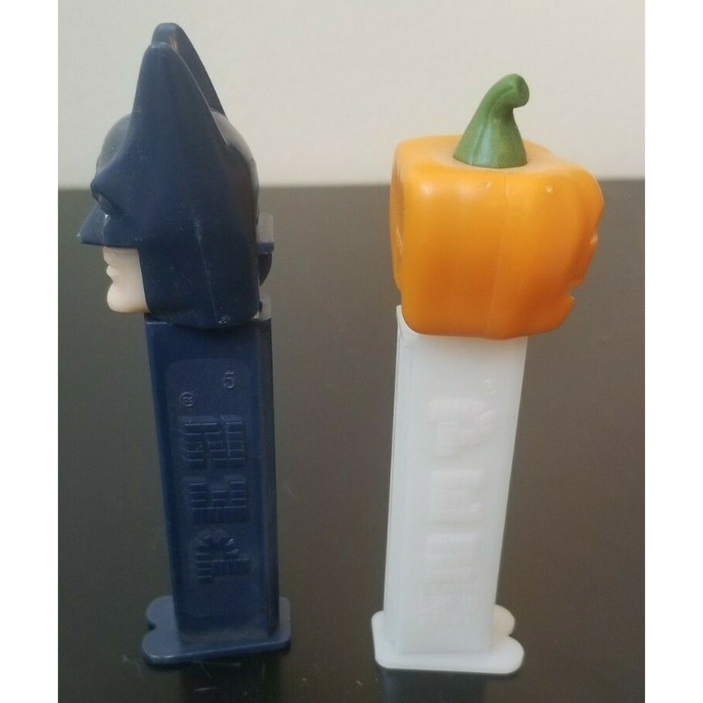 LOT OF TWO PEZ CANDY DISPENSERS BATMAN AND Pumpkin head