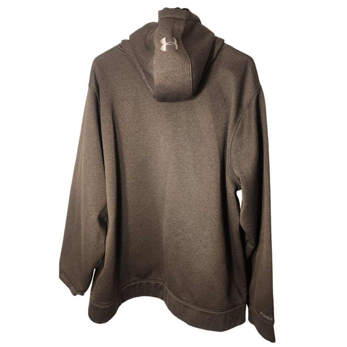 Under Armour Mens Pullover Hoodie Sweatshirt Gray Fleece Size 2XL
