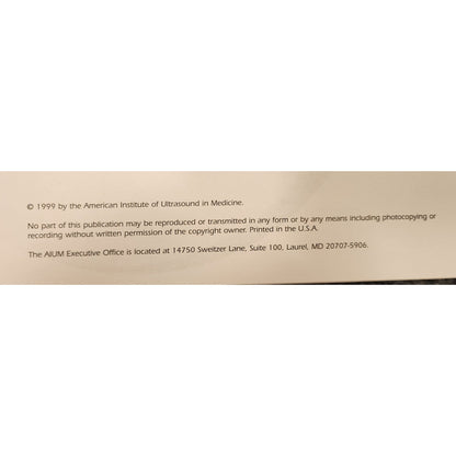 Standard Presentation Labeling Ultrasound Images Stage 2 Standard 1999 AIUM