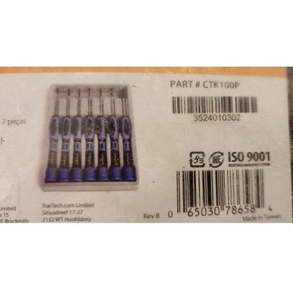 StarTech 7 Piece Precision Screwdriver Tool Kit CTK100P Electronics Repair New