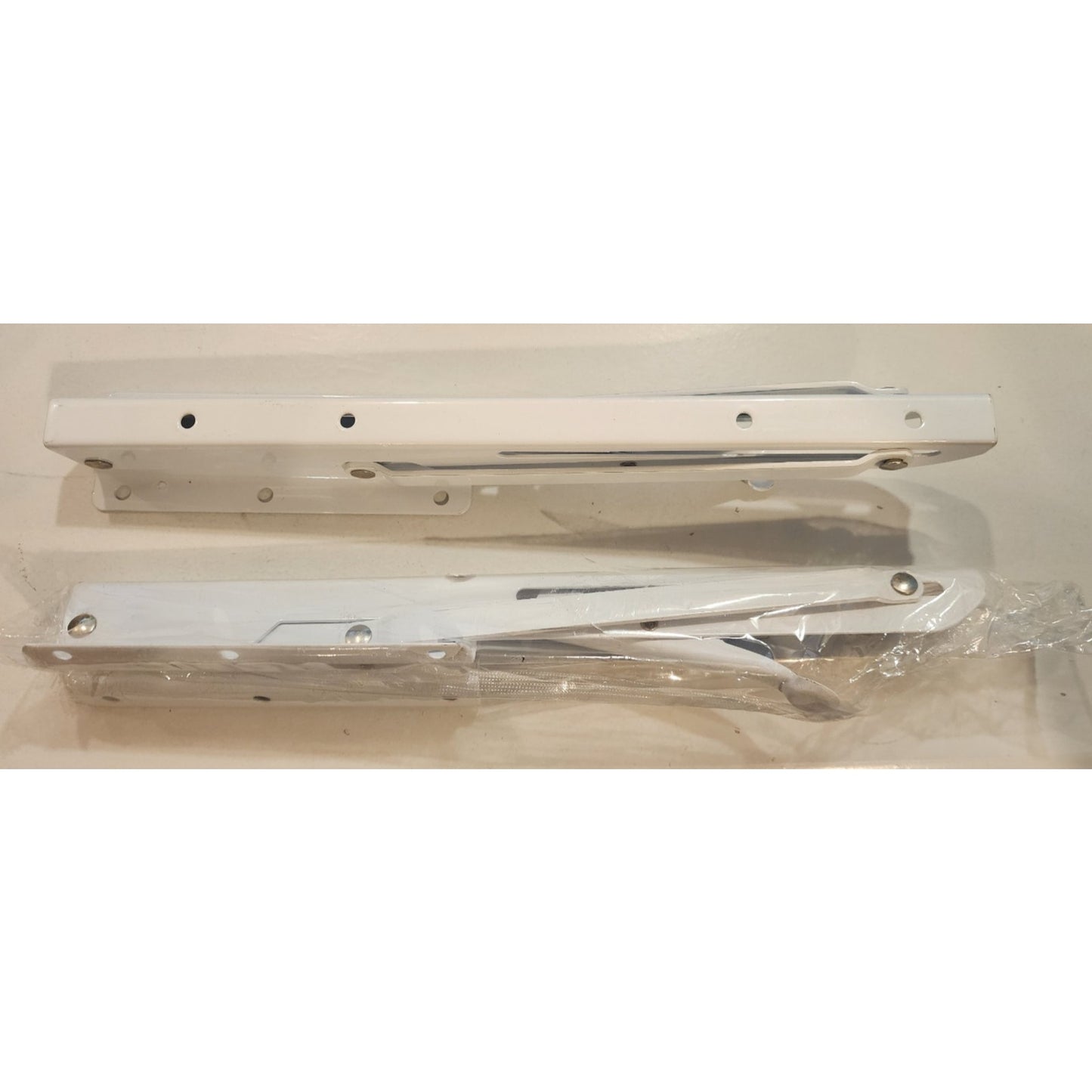 Set of 2 - Folding Shelf Bracket - Bench Table Wall Mounted - Heavy Duty - white