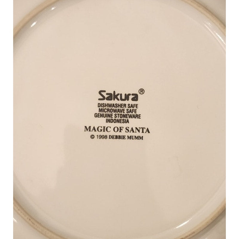 Sakura Debbie Mumm Santa Christmas Plate Lot of 3 Vintage 1998 2001 Holiday Set