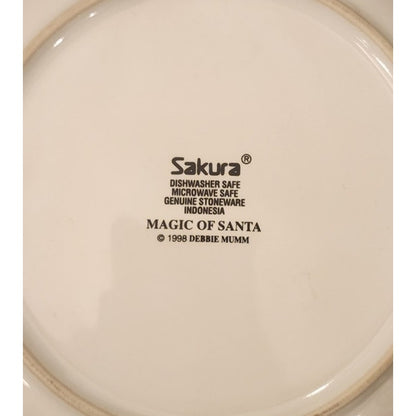 Sakura Debbie Mumm Santa Christmas Plate Lot of 3 Vintage 1998 2001 Holiday Set