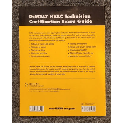 DEWALT HVAC Technician Certification Exam Guide 2nd Ed Book CD Christopherson