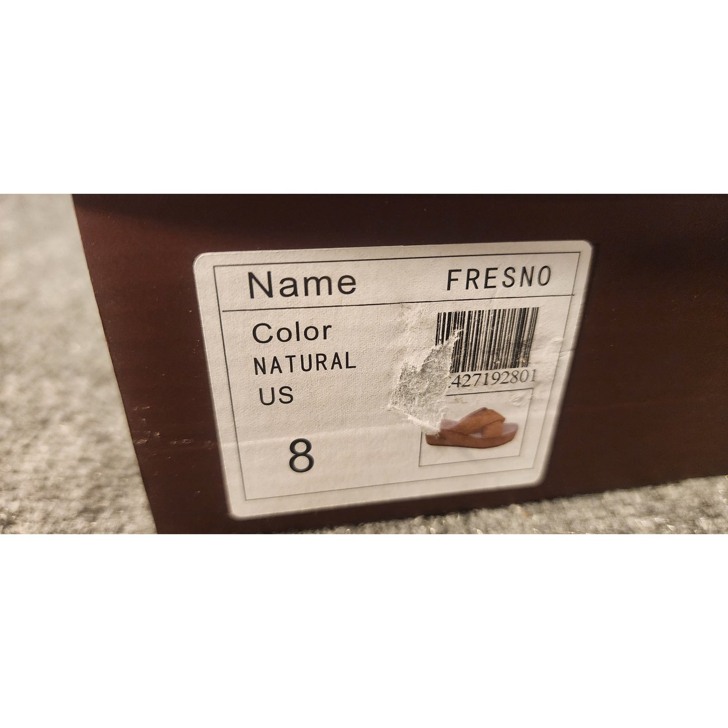 Oasis Society Fresno Womens 8 Natural Raffia Platform Sandals Slip On NIB $80