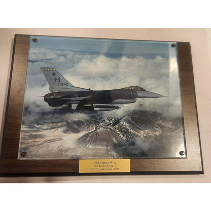 F-16 Fighting Falcon 419th Fighter Wing Framed Military Presentation Plaque