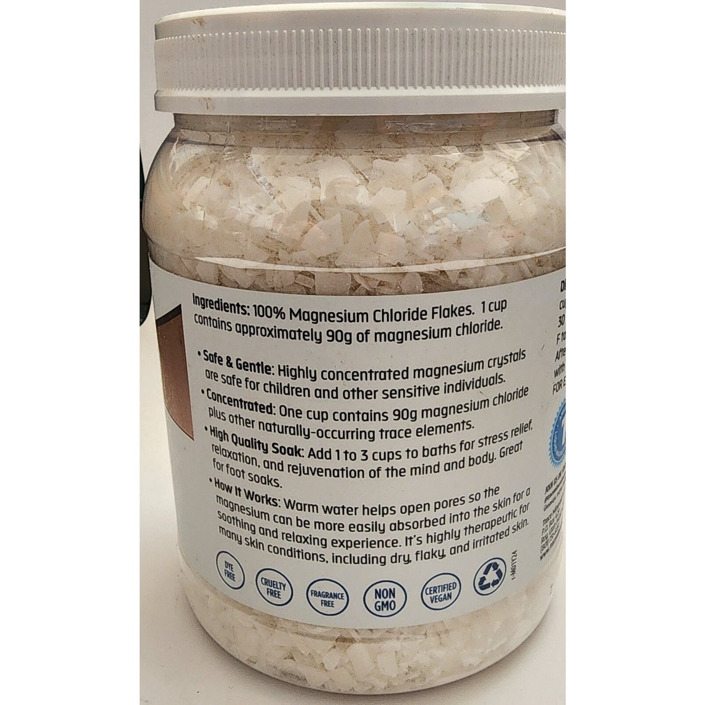 Trace Minerals -Pure Magnesium Flakes -For baths and Foot Soaks -Exp 02/2026