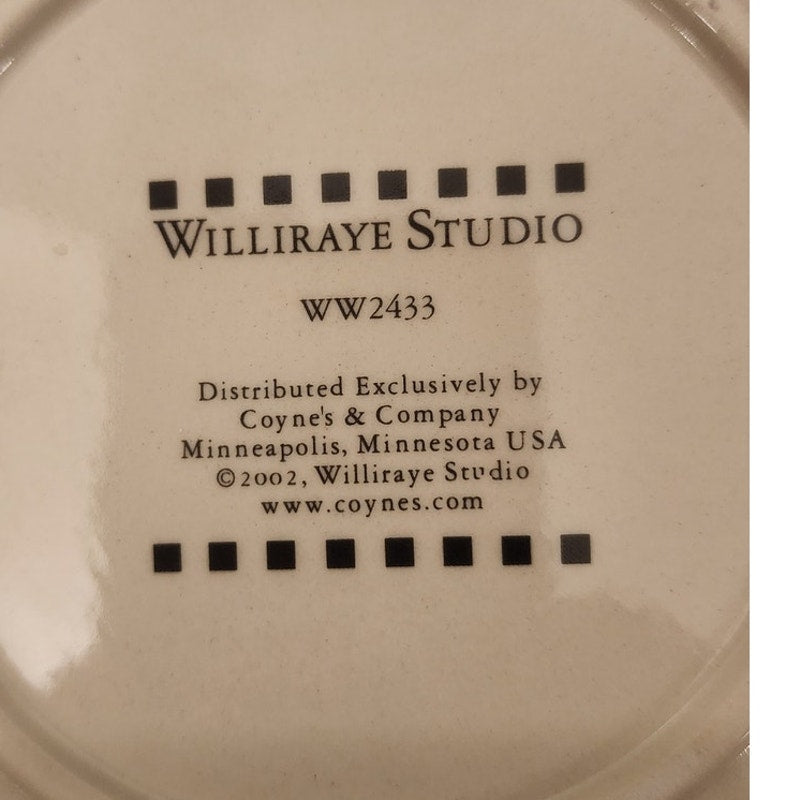 Williraye Studio Christmas Cheer Plate 11.25" WW2433 Folk Art Holiday Serving