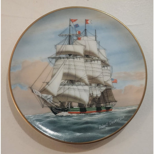 Danbury Mint Great American Sailing Ships Miniature Plate COLUMBIA Japan