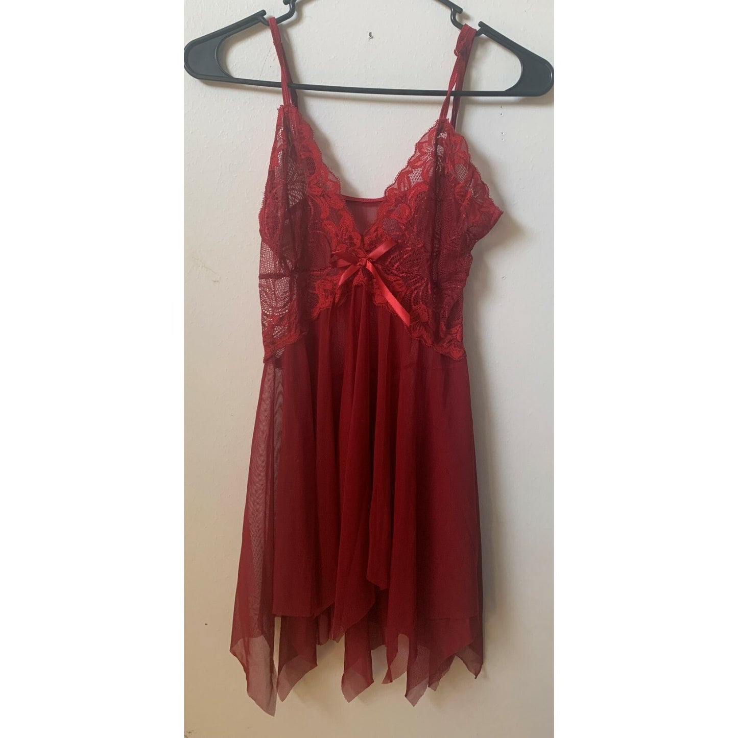 ALLUROMAN - Sexy Lingerie for Women - Babydoll Chemise - Small - Wine Red