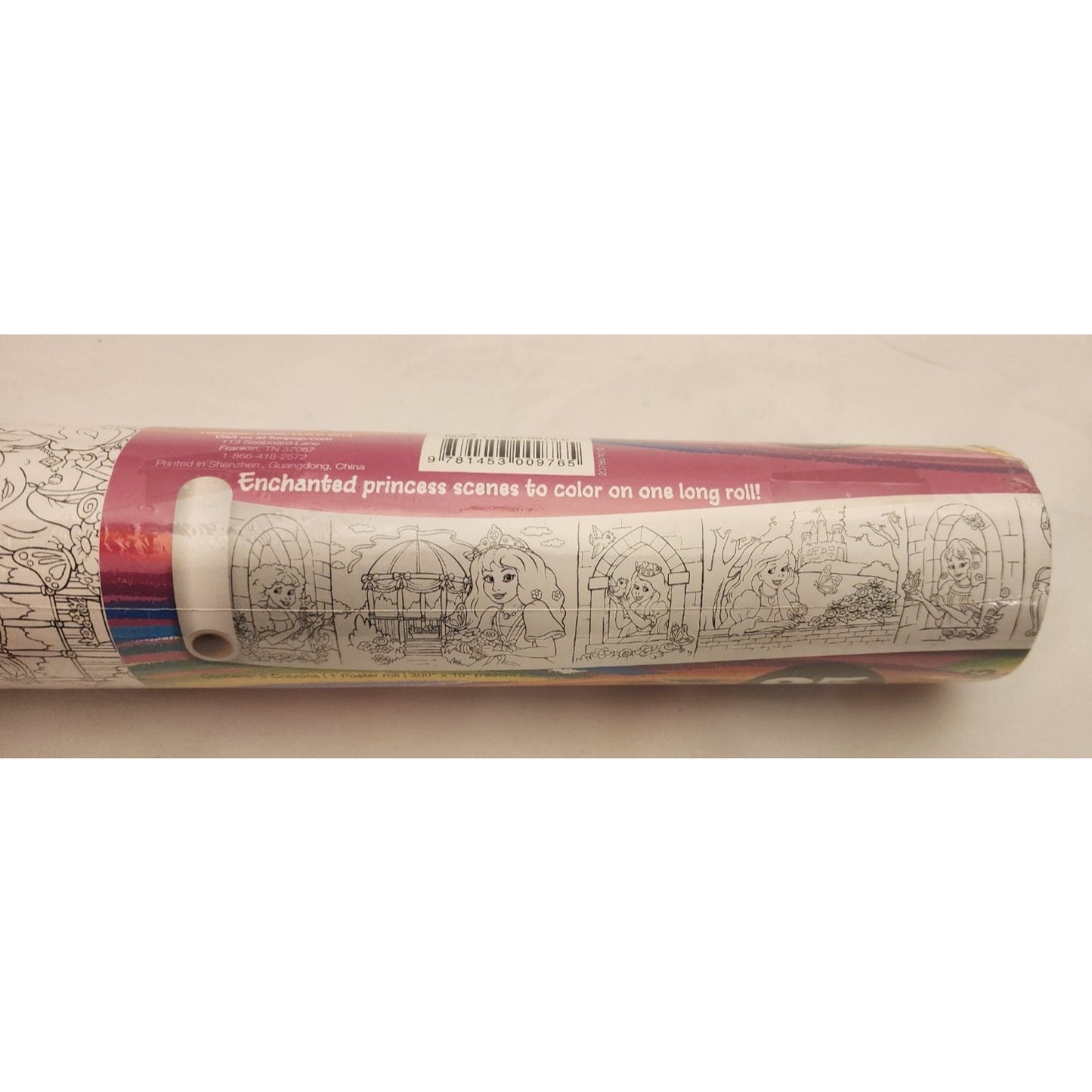 Big Color Princess Poster Roll - w/ CRAYONS - 25 Feet - New - Dalmatian Press