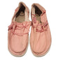 Hey Dude Womens Size 9 Wendy Pink Canvas Slip On Loafers Casual Shoes Sneakers