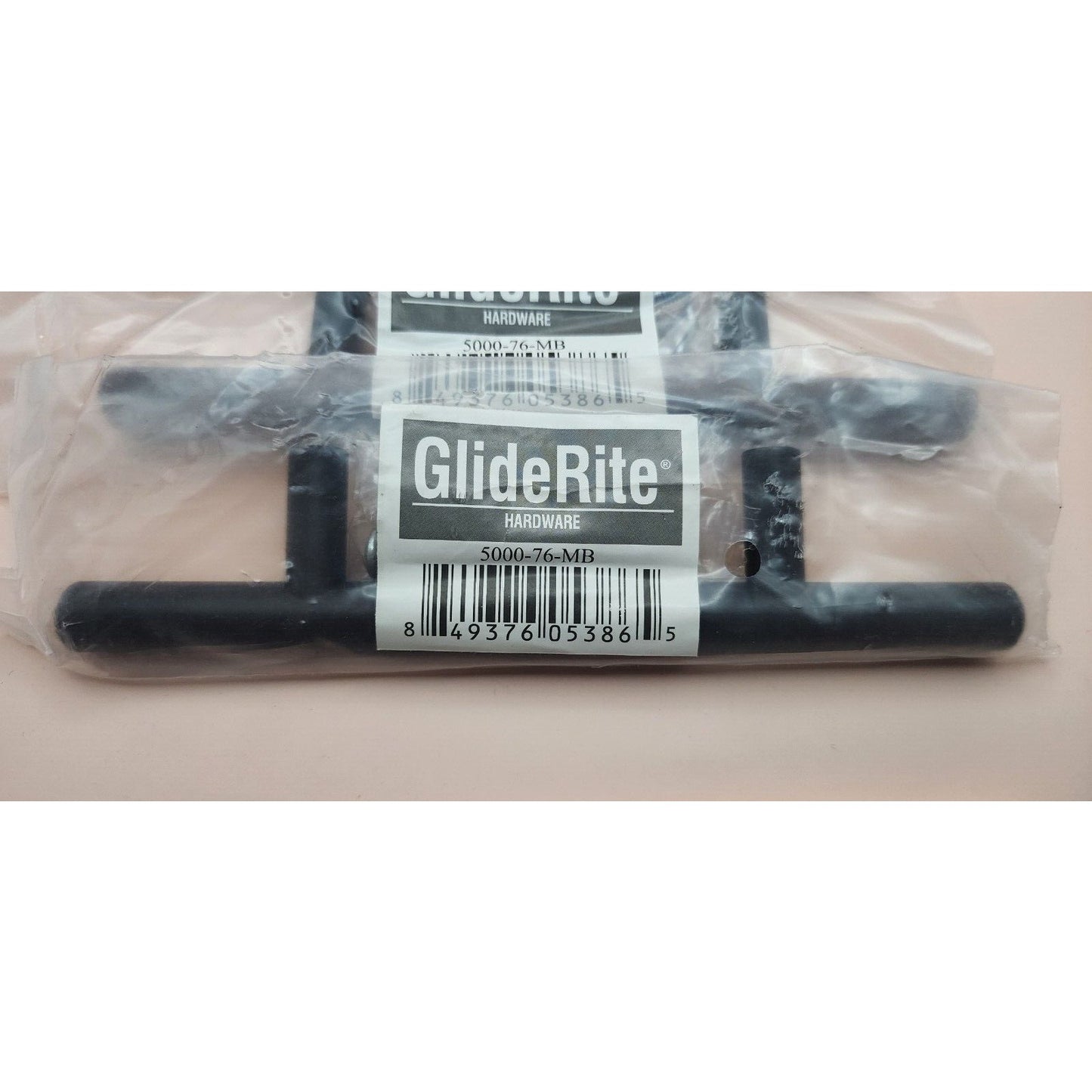 10- GlideRite - 6in -Solid Steel Cabinet Bar Pull Handle -Matte Blk - 5000-76-MB