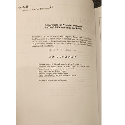PreTest Medicine PreTest Self Assessment and Review Medical Student Textbook