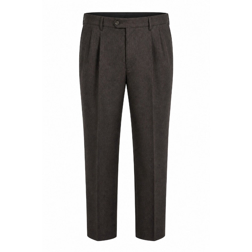 Perry Ellis Portfolio Mens 38/34 Dark Gray Cuffed Dress Pants Slacks Flat Front