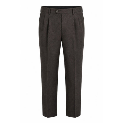 Perry Ellis Portfolio Mens 38/34 Dark Gray Cuffed Dress Pants Slacks Flat Front