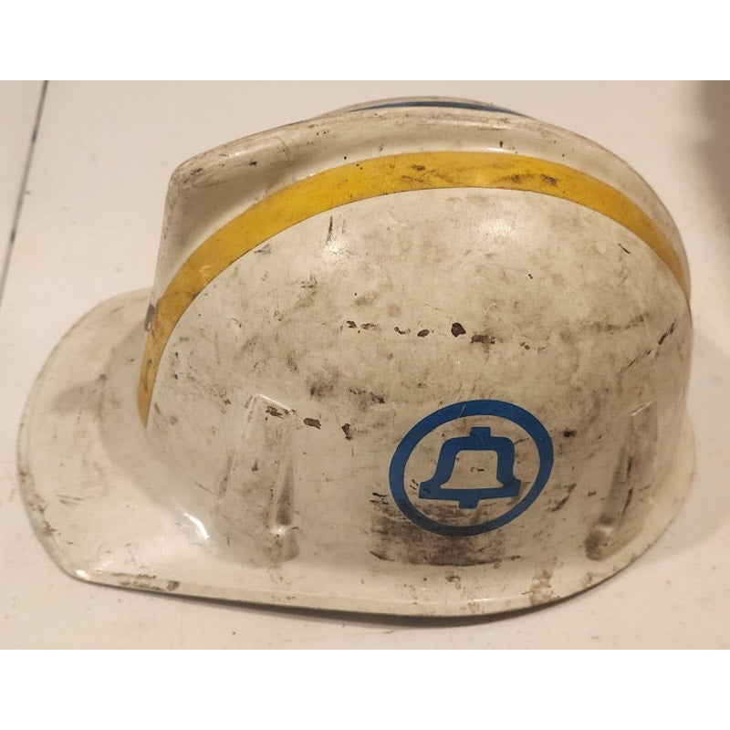 Vintage Bell System Lineman Hard Hat Authentic Ma Bell MSA V-Gard Helmet