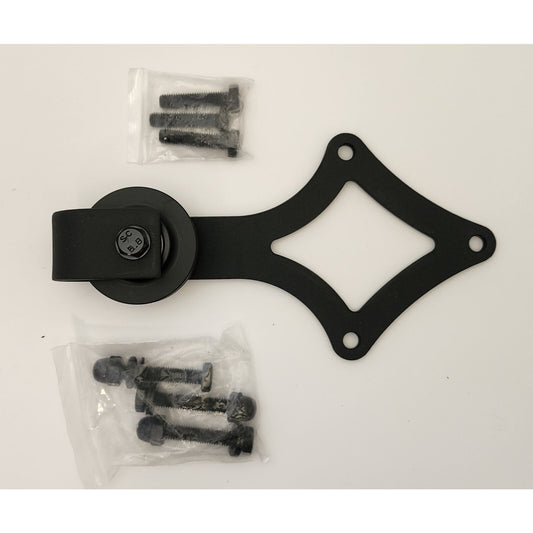 CALHOME - Sliding Door Track Hardware Replacement - Black Rustic Star