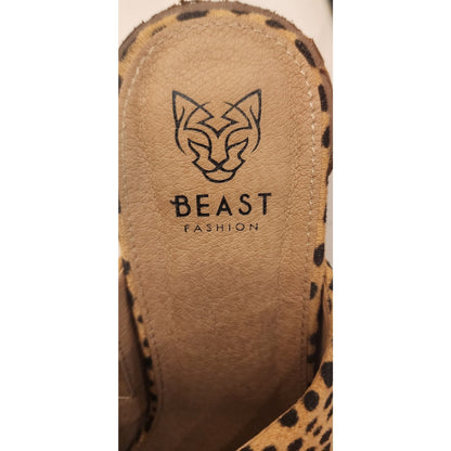 "CUTE" Animal Print - BEAST Fashion Slip ons with heel - Size 9