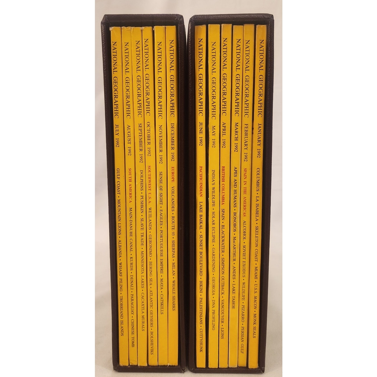 National Geographic Bound Volumes 1992 – Jan–June & July–Dec – Set of 2