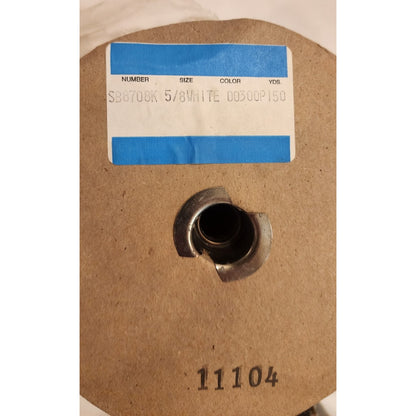 150 Yards (Spool) - stretch white 5/8" elastic - a little dusty from storage