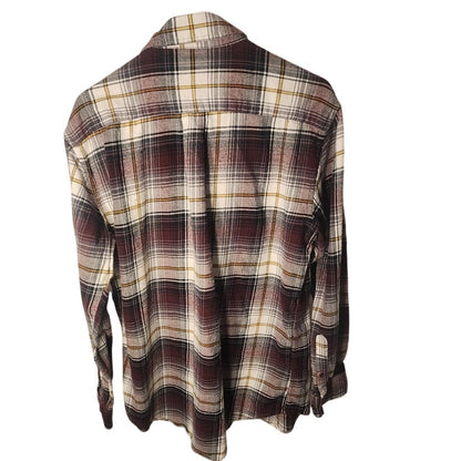 Croft & Barrow Mens Large Long Sleeve Flannel Button Down Shirt Plaid Casual