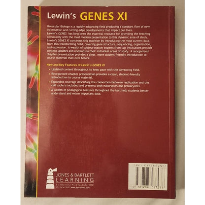 Lewin’s GENES XI – Molecular Biology Textbook – Good Condition