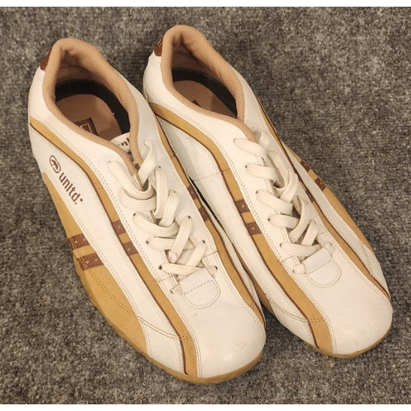 Marc Ecko Unltd Donovan Sneakers Mens Size 10.5 White Tan Leather Shoes 24126