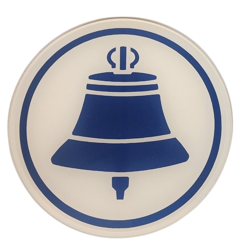 NOS 6.5" Bell System Payphone Logo Plate Sign New Old Stock
