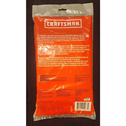 CRAFTSMAN High‑Efficiency Vacuum Bags 10–14 Gal – Dust Collection