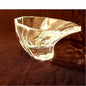 Badash Crystal Heavy Freeform Studio Glass Bowl Seeded Bubble Rim 8 Inch