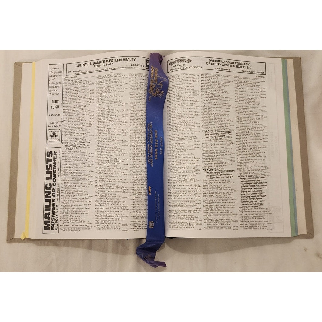 Vintage Twin Falls Idaho History Ledger Book Magic Valley Business Directory