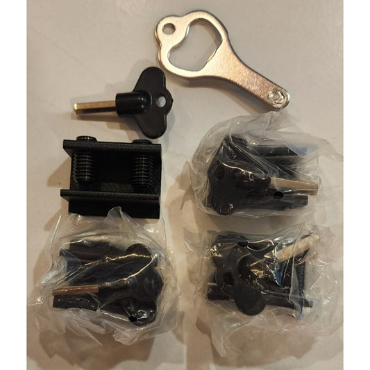 Sliding Window Locks - Black - Set of 4 - Hex keys included - Home, Office, Etc.