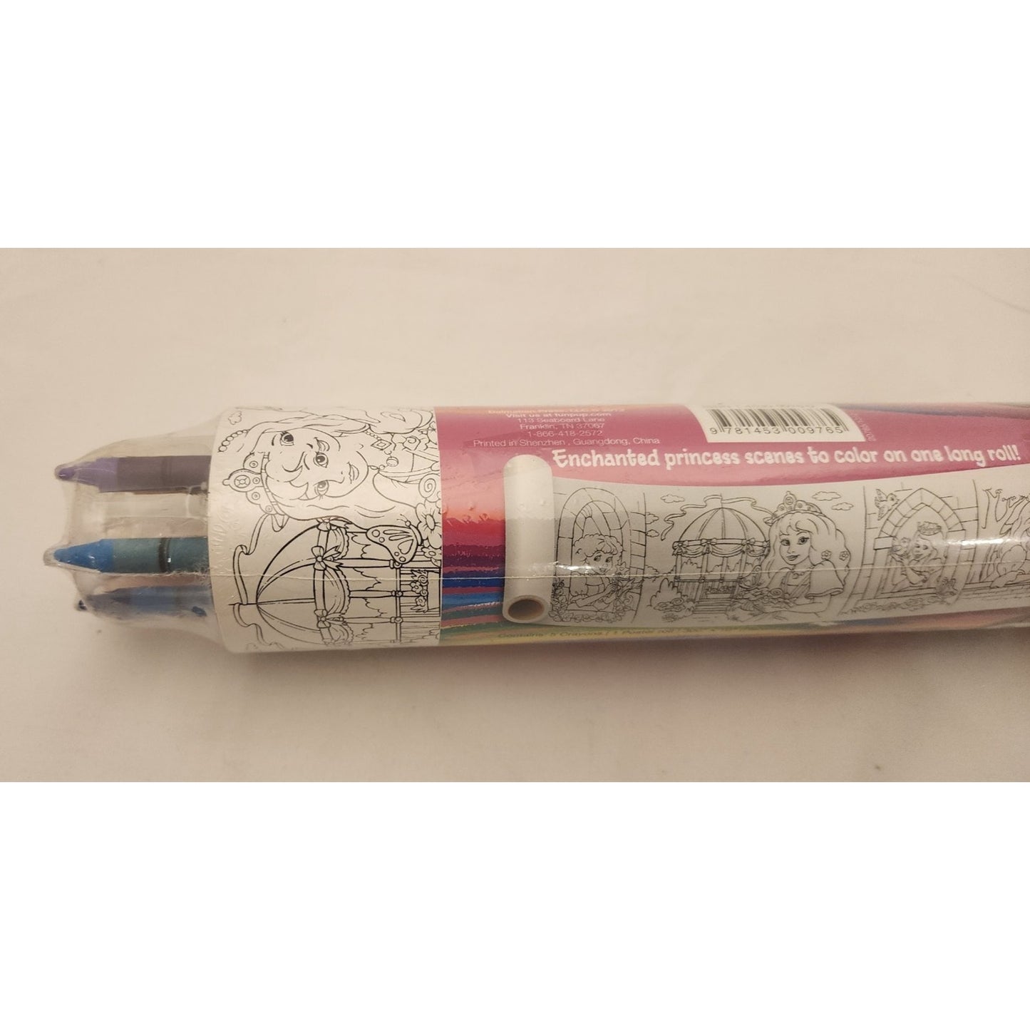 Big Color Princess Poster Roll - w/ CRAYONS - 25 Feet - New - Dalmatian Press