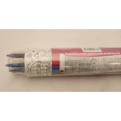 Big Color Princess Poster Roll - w/ CRAYONS - 25 Feet - New - Dalmatian Press