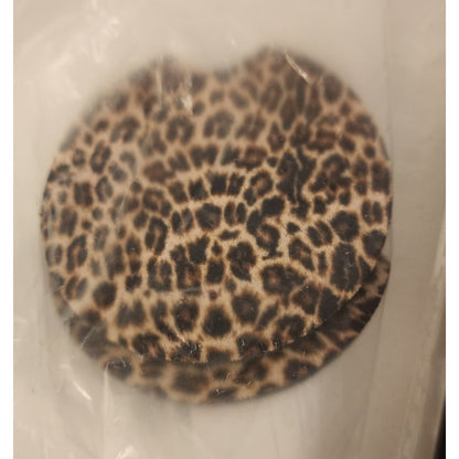 Cheetah Print Car Accessory Set – Plate Frame, Shoulder Covers, Cup Inserts