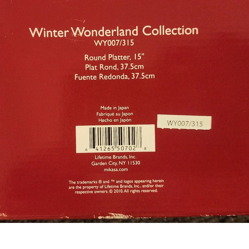 Celebrations by Mikasa Winter Wonderland 14 Oval Platter Clear Glass WY007 315