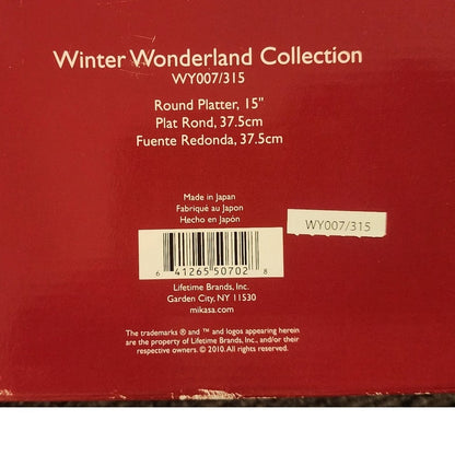 Celebrations by Mikasa Winter Wonderland 14 Oval Platter Clear Glass WY007 315