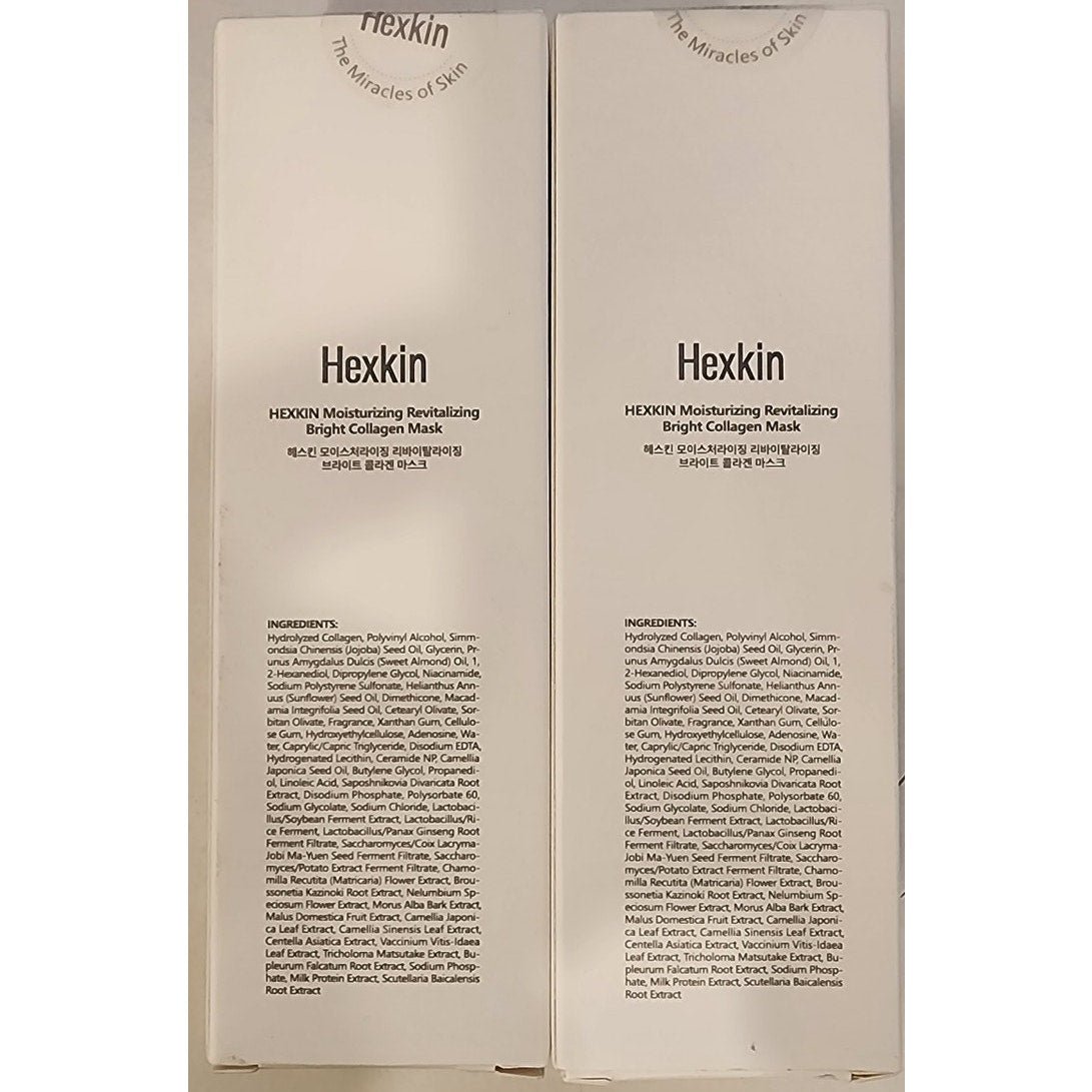 Hexkin Collagen Mask 2‑Pack – Moisturizing Revitalizing Brightening – NEW