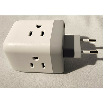TROND - European Plug Adapter, International Travel Power Adaptor w/USB plugs