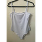 MANGDIUP Women's Square Neck Backless Camisole Adjustable, White, Size Small