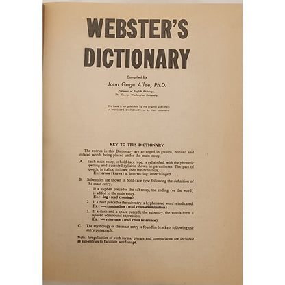 Webster’s Encyclopedia of Dictionaries Large Type New American Edition