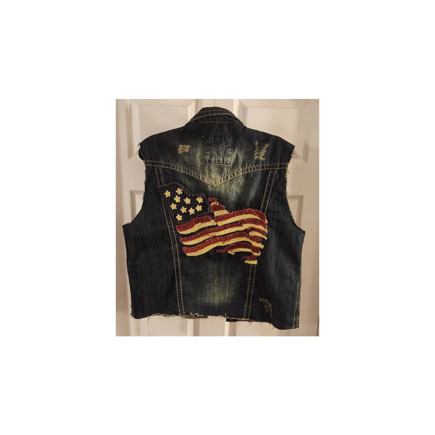 American Themed Jeans Jacket - Smoke Rise - Large