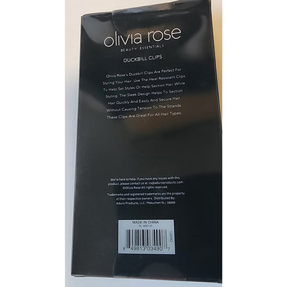 Olivia Rose - Duckbill Clips - Black - 4 Pack - New