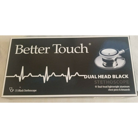 Better Touch - Dual Head - Black Stethoscope - NEW - FREE SHIPPING in USA