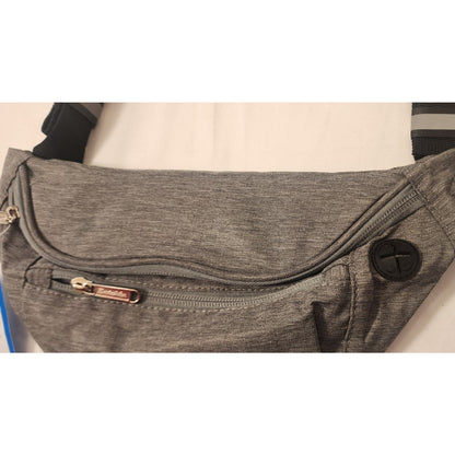 Entchin - Grey - Belt bag - 4 Zipper Pockets - Sling Bag - Men or Women