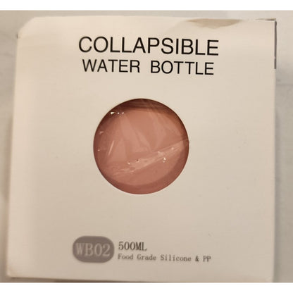Pink - Collapsible Silicone Water Bottle – Leakproof, BPA-Free, Travel, Sports